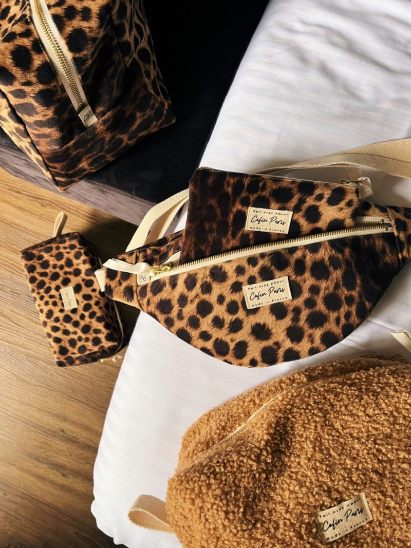 sac banane léopard