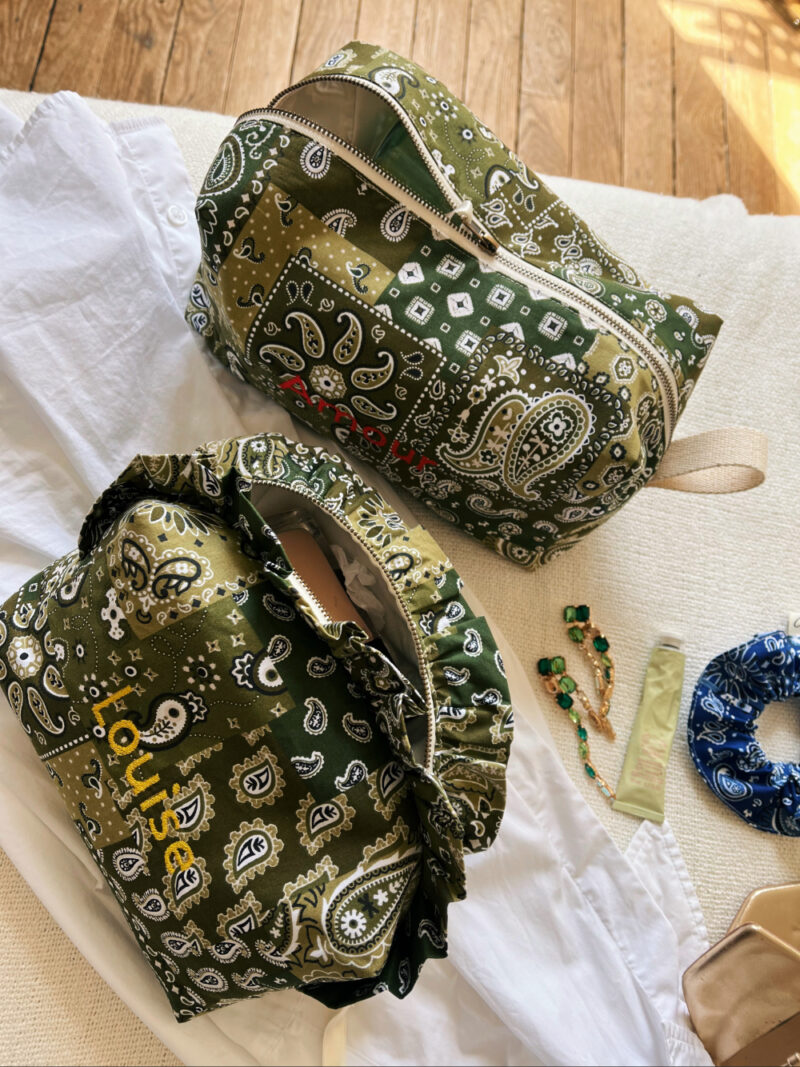 Brode-moi I Trousse M Louise verte